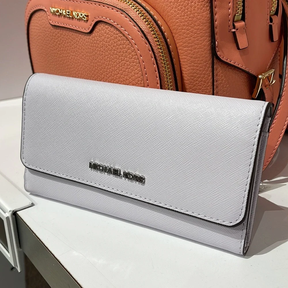 Michael Kors Jet Set Travel Large Trifold Wallet Leather_15